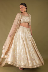 Beige Banarasi Lehenga4853 video